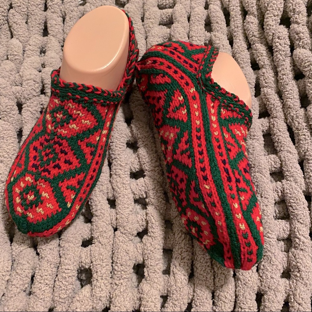 Hand Knitted Turkish Wool Socks | 100 % Natural Wool | Indoor Slipper Socks